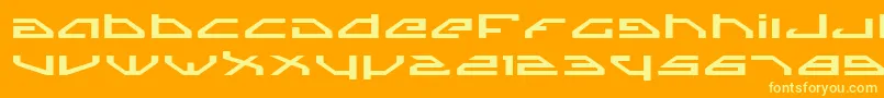 SpylordExpanded Font – Yellow Fonts on Orange Background