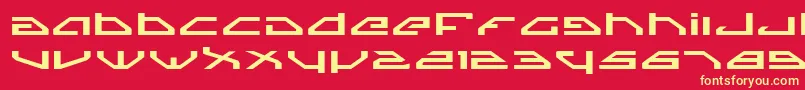 Fonte SpylordExpanded – fontes amarelas em um fundo vermelho