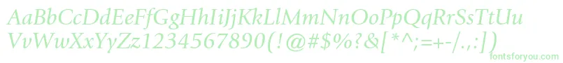 GiovannistdBookitalic-Schriftart – Grüne Schriften