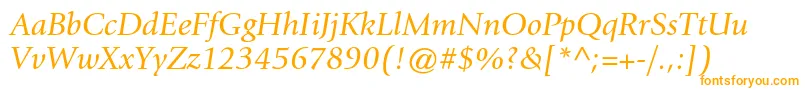 GiovannistdBookitalic Font – Orange Fonts on White Background