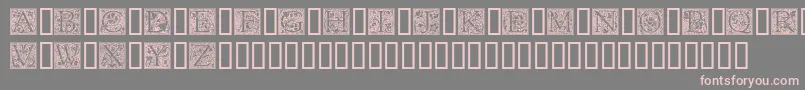 GoudyInitialen Font – Pink Fonts on Gray Background