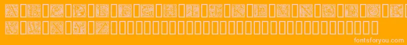 GoudyInitialen Font – Pink Fonts on Orange Background