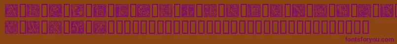 GoudyInitialen Font – Purple Fonts on Brown Background