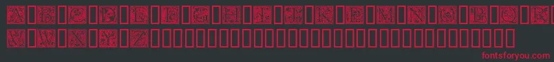 GoudyInitialen Font – Red Fonts on Black Background