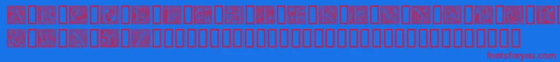 Шрифт GoudyInitialen – красные шрифты на синем фоне