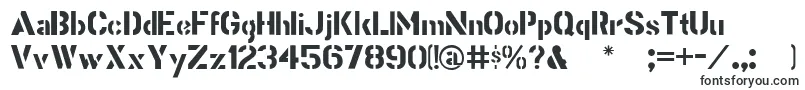 Stencilgothic-fontti – sotilasfontit