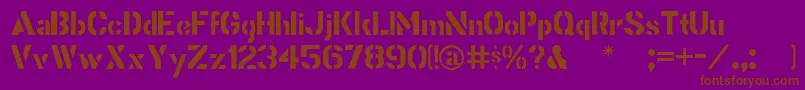 Stencilgothic Font – Brown Fonts on Purple Background