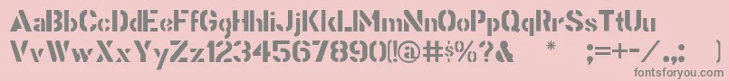 Stencilgothic Font – Gray Fonts on Pink Background