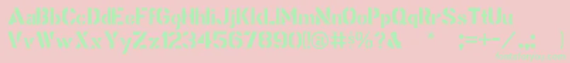 Stencilgothic Font – Green Fonts on Pink Background