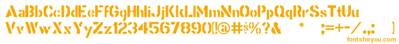Stencilgothic Font – Orange Fonts on White Background