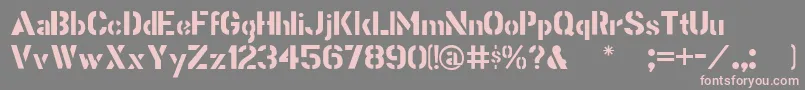 Stencilgothic Font – Pink Fonts on Gray Background