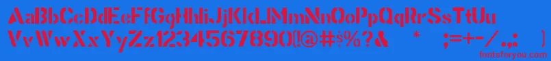 Más sobre la fuente Stencilgothic fuente Stencilgothic – Fuentes Rojas Sobre Fondo Azul