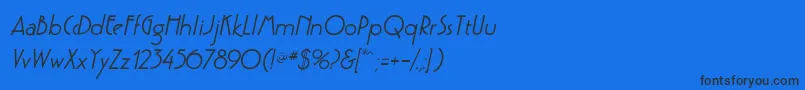 GatsbyflfBolditalic Font – Black Fonts on Blue Background