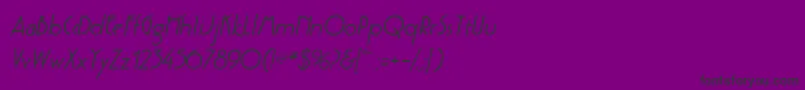 GatsbyflfBolditalic Font – Black Fonts on Purple Background