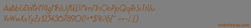GatsbyflfBolditalic Font – Brown Fonts on Gray Background