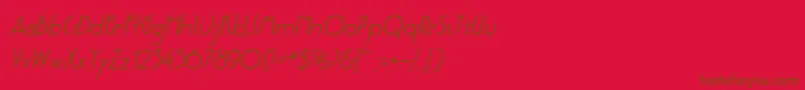 GatsbyflfBolditalic-Schriftart – Braune Schriften auf rotem Hintergrund