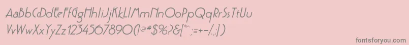 Police GatsbyflfBolditalic – polices grises sur fond rose