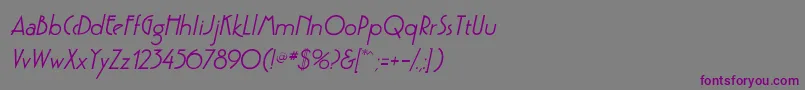 GatsbyflfBolditalic Font – Purple Fonts on Gray Background