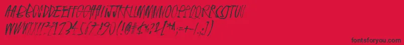 Rhinoceros2 Font – Black Fonts on Red Background