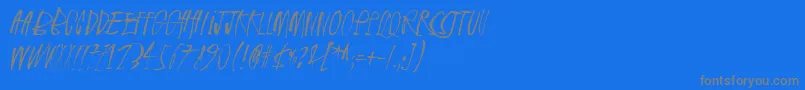 フォントRhinoceros2 – 青い背景に灰色の文字