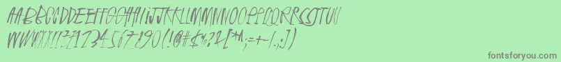 フォントRhinoceros2 – 緑の背景に灰色の文字