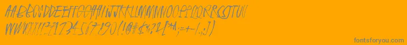 Rhinoceros2-Schriftart – Graue Schriften auf orangefarbenem Hintergrund