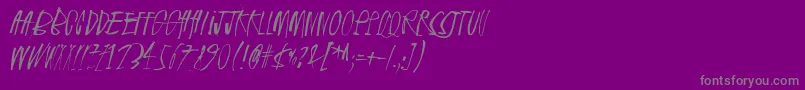 Rhinoceros2 Font – Gray Fonts on Purple Background