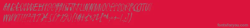 Rhinoceros2-Schriftart – Graue Schriften auf rotem Hintergrund