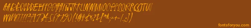 Rhinoceros2 Font – Orange Fonts on Brown Background