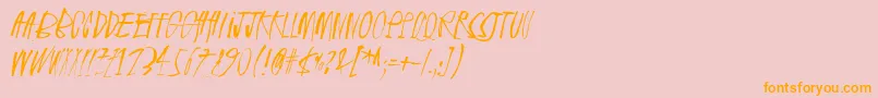 Rhinoceros2 Font – Orange Fonts on Pink Background