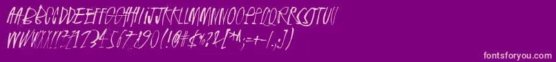 Rhinoceros2-Schriftart – Rosa Schriften auf violettem Hintergrund