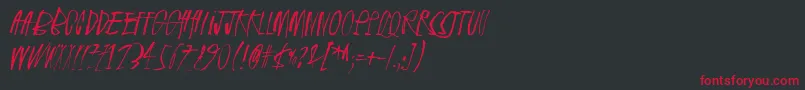 Rhinoceros2 Font – Red Fonts on Black Background