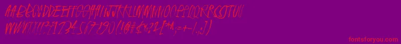 Rhinoceros2 Font – Red Fonts on Purple Background