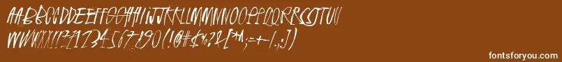 Rhinoceros2 Font – White Fonts on Brown Background