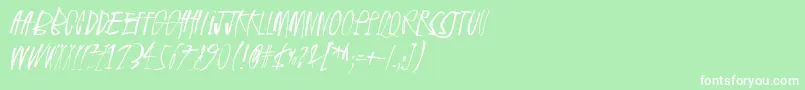 フォントRhinoceros2 – 緑の背景に白い文字