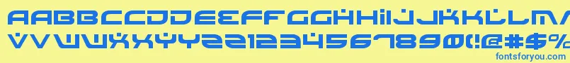 Шрифт Battlefield – синие шрифты на жёлтом фоне