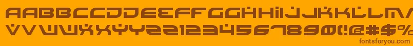 Saiba mais sobre a fonte Battlefield Fonte Battlefield – fontes marrons em um fundo laranja