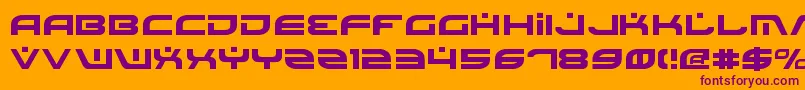 フォントBattlefield – オレンジの背景に紫のフォント