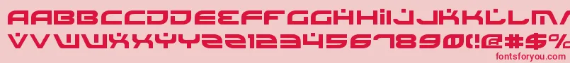 Fonte Battlefield – fontes vermelhas em um fundo rosa