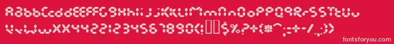 EndlessshowroomBlack Font – Pink Fonts on Red Background