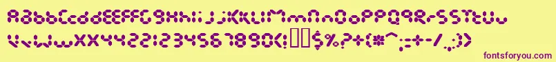 EndlessshowroomBlack Font – Purple Fonts on Yellow Background