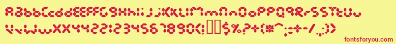 EndlessshowroomBlack Font – Red Fonts on Yellow Background