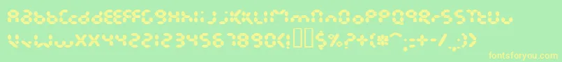 EndlessshowroomBlack Font – Yellow Fonts on Green Background