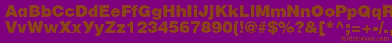 Ft52Normal-Schriftart – Braune Schriften auf violettem Hintergrund