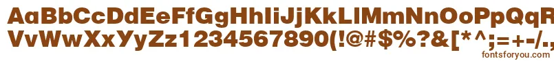Ft52Normal-fontti – ruskeat fontit valkoisella taustalla