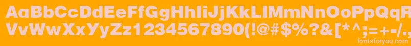 フォントFt52Normal – オレンジの背景にピンクのフォント