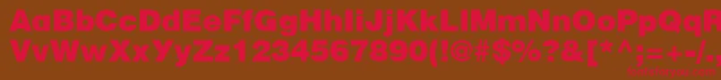 フォントFt52Normal – 赤い文字が茶色の背景にあります。