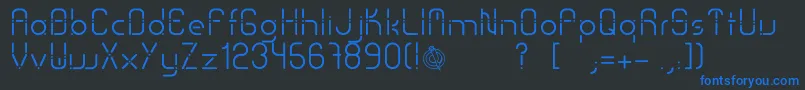 SansPiru2000 Font – Blue Fonts on Black Background