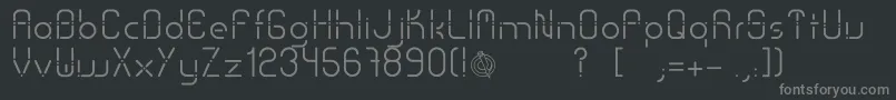 SansPiru2000-Schriftart – Graue Schriften auf schwarzem Hintergrund