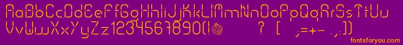 Fonte SansPiru2000 – fontes laranjas em um fundo violeta